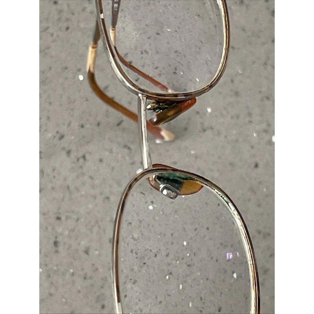 Luxottica Italy LU 1292 T293 50-18-135 Gold Eyeglasses Frames ONLY Full Rim Oval